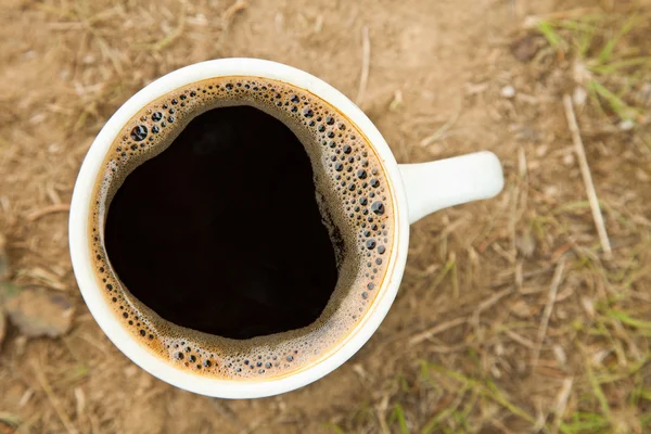 Fresh black coffee — Stock Photo, Image