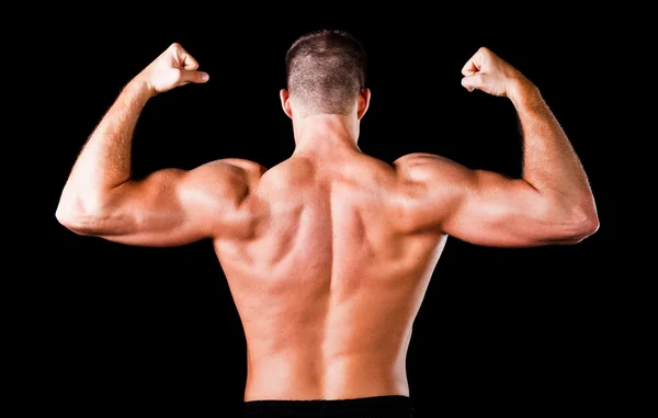 Muskulös bodybuilder's back — Stockfoto