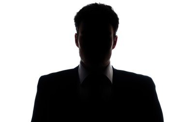 takım elbise giyen işadamı siluet