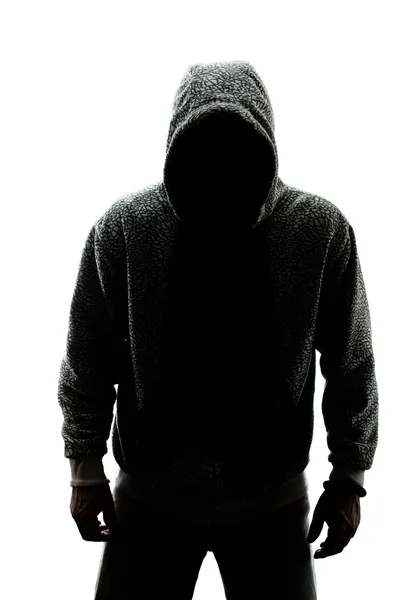 Mysterious man in silhouette — Stock Photo, Image