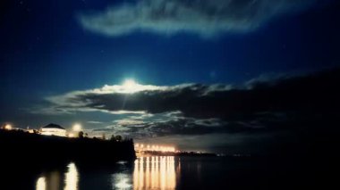 Montreal cityscape gece görünümü