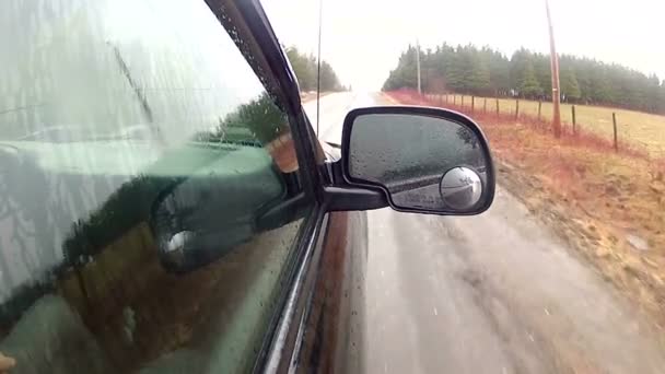 Car suspension dirt road — Stock Video
