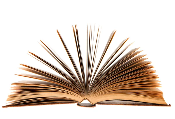 Fanned book over white — Stock Photo, Image