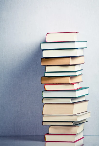 Very high stack of books — Stock Photo, Image