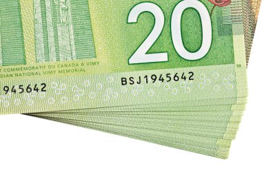 Ottawa, Kanada, avril 13, 2013, yeni polimer 20 dolar faturaları detay