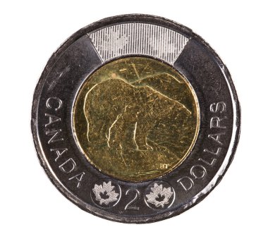 Ottawa, Canada, Avril 13, 2013, A brand new shiny 2012 Canadian two dollars clipart