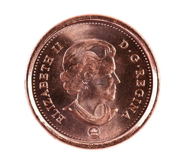 Ottawa, Canada, Avril 13, 2013, A brand new shiny 2012 Canadian penny — Stock Photo, Image