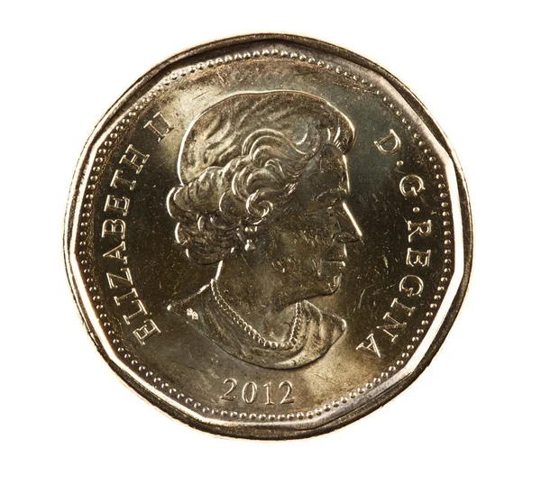 Ottawa, Kanada, Avril 13, 2013-ra egy új fényes 2012 kanadai dollár — Stock Fotó