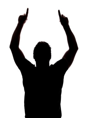 yukarı dönük adam