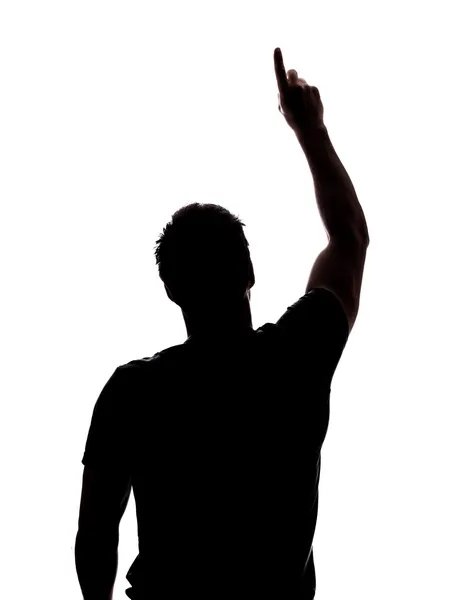 Hombre señalando hacia arriba — Foto de Stock