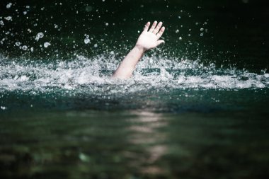 Hand of Someone Drowning and in Need of Help clipart