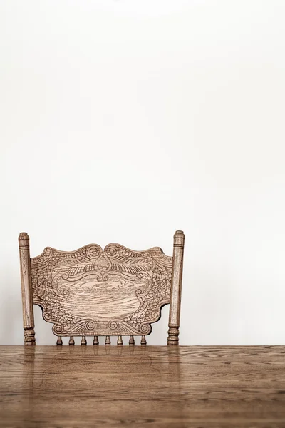 Dřevěný jídelní stůl a židle podrobnosti — Stock fotografie