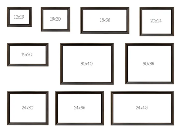 The Ten Most popular Selling Frames Dimensions — Stock Photo, Image