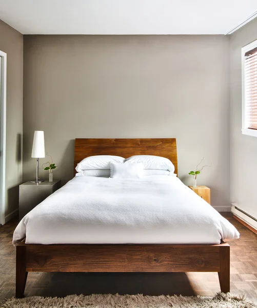 Beautiful Clean and Modern Bedroom — Stock Photo, Image