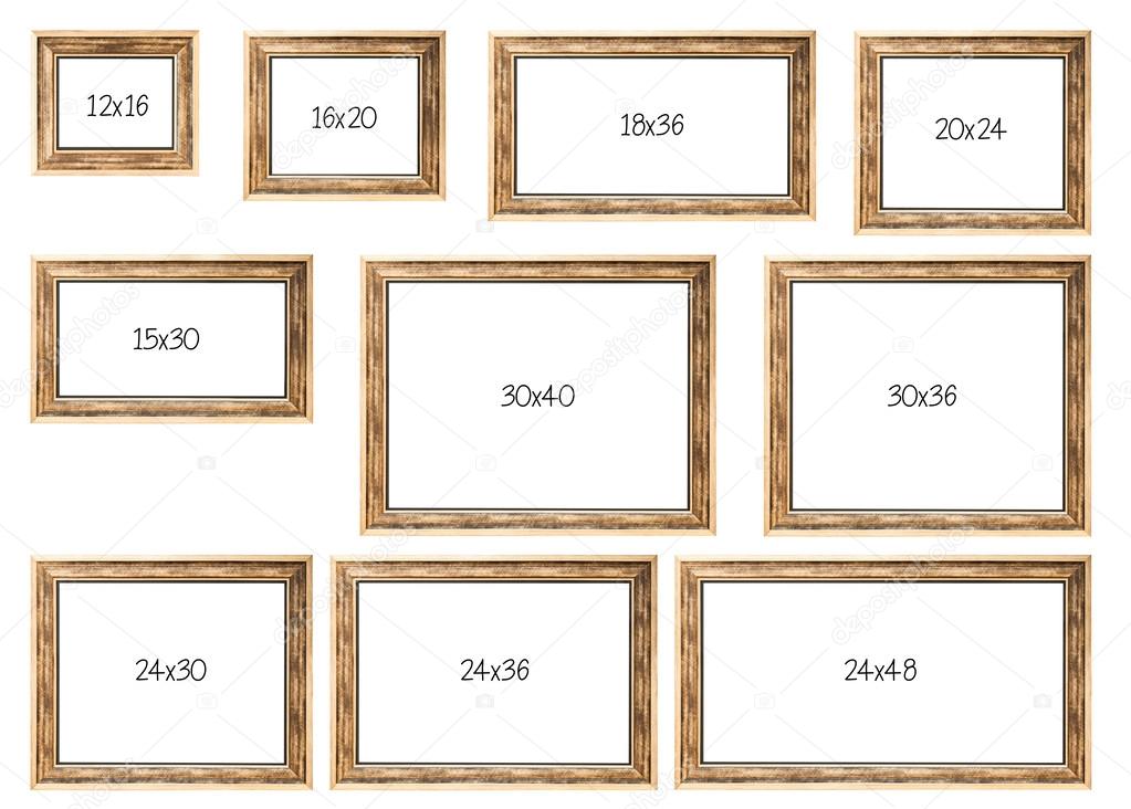The Ten Most popular Selling Frames Dimensions