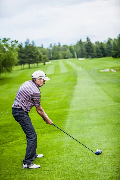 Golfçü boşaltmak için metin ile başlangıç — Stok fotoğraf