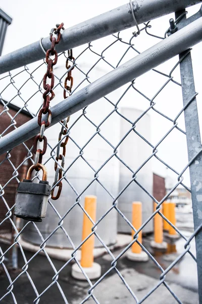 Fence and hanging Lock Concept — Stock Photo, Image