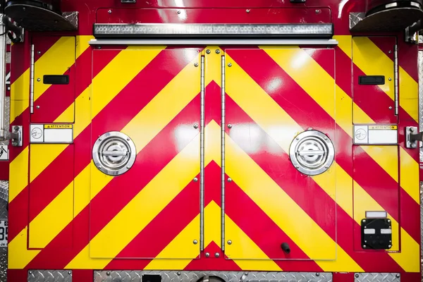 Red Firetruck Details of the Rear Pattern — Stock Photo, Image