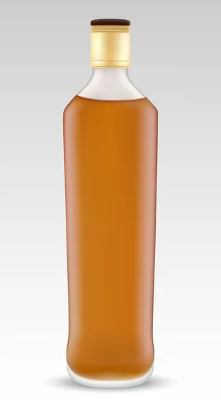 Burla Listo Para Diseño Vector Ilustración Botella Vidrio Para Whisky — Vector de stock