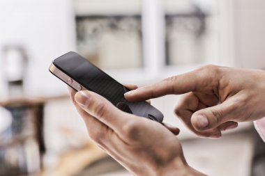 dokunmatik ekran telefon akıllı telefonda dokunmadan kız el