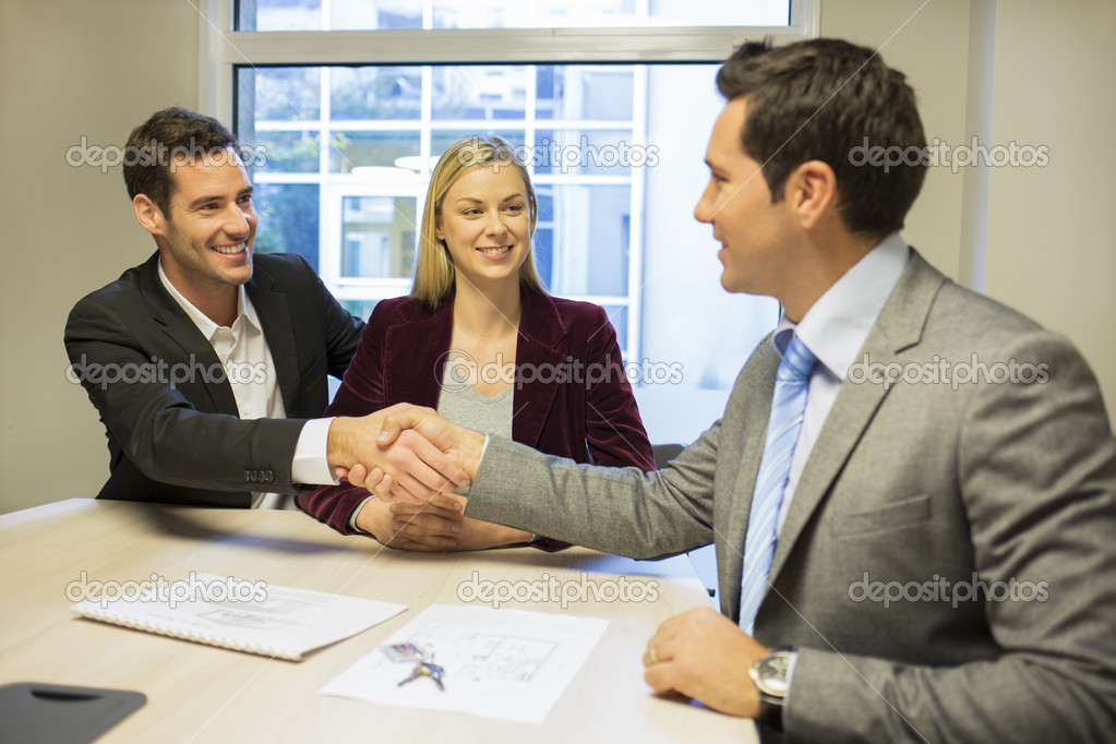 Couple with financial adviser