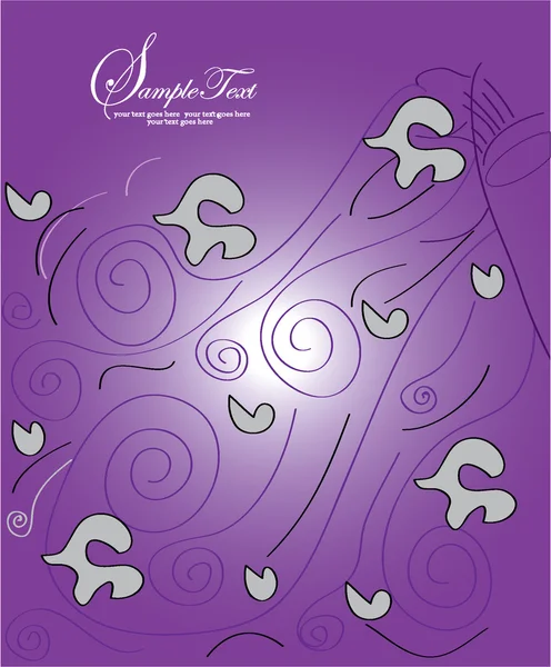 Abstract purple invitation card — Stock Vector