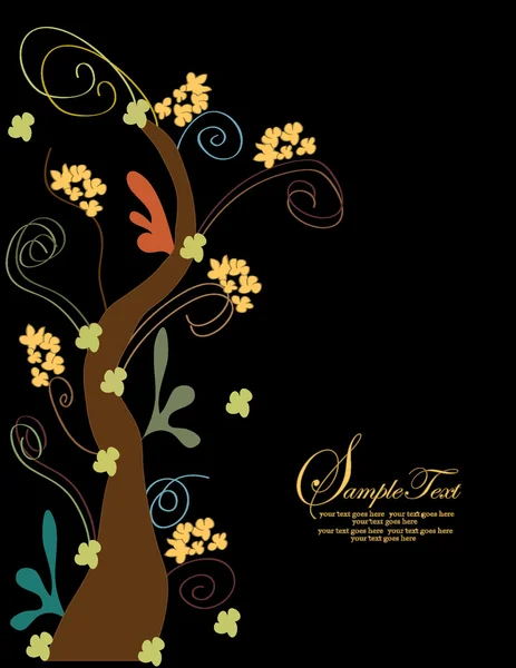 Elegant tree invitation card — Stock Vector
