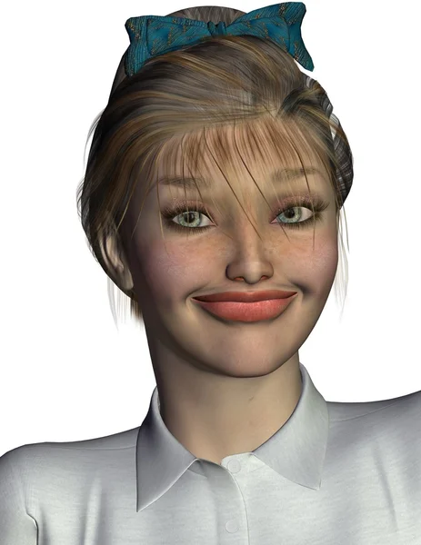 Personagem Sally: Expressão Sorriso grande — Fotografia de Stock
