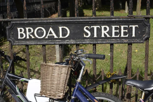 Broad Street sign. Oxford. England — Stock Photo, Image