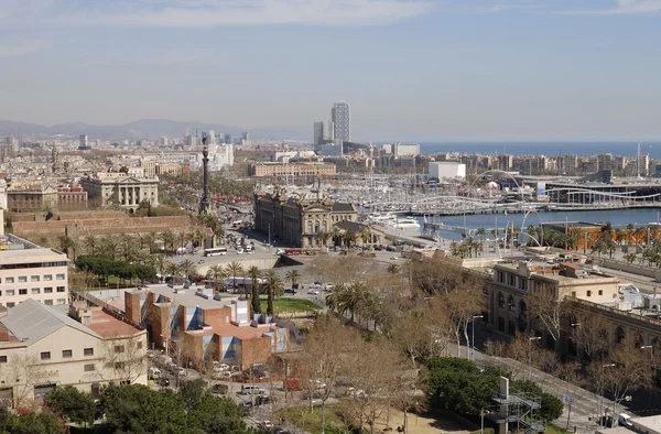 Pohled přes barcelona. Katalánsko. Španělsko — Stock fotografie