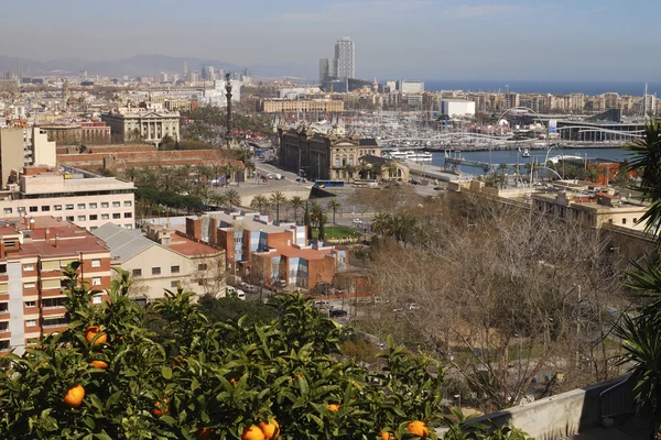 Utsikt över barcelona. Katalonien. Spanien — Stockfoto