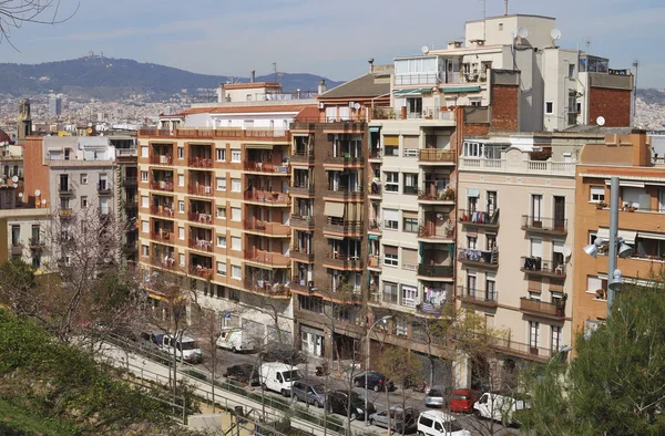 Appartement gebouwen in barcelona. Catalonië. Spanje — Stockfoto