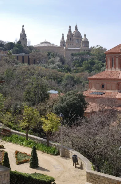 Montjuic i barcelona. Katalonien. Spanien — Stockfoto