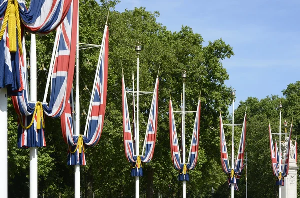 British Union Flags on The Mall. London. England — Stock Photo, Image