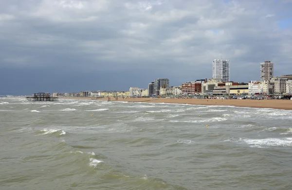 Primera línea de mar en Brighton. Sussex. Inglaterra — Foto de Stock