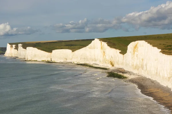 Seven Sisters White Chalk Cliffs Eastbourne East Sussex England Birling — Photo