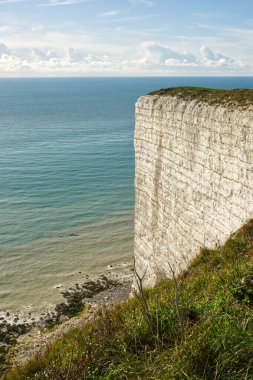 Doğu Sussex, İngiltere 'de Eastbourne yakınlarındaki Beachy Head' deki ünlü tebeşir kayalıkları