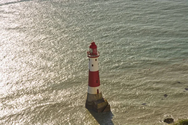Lighthouse Sea Chalk Cliffs Beachy Head Eastbourne East Sussex England — Stock Photo, Image