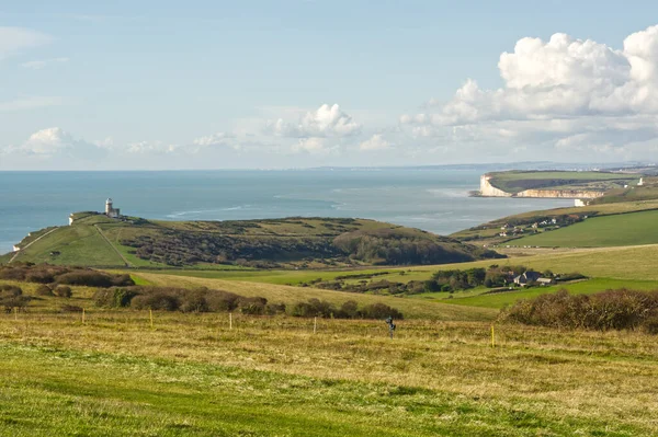 South Downs Landschaft Beachy Head Der Nähe Von Eastbourne East — Stockfoto