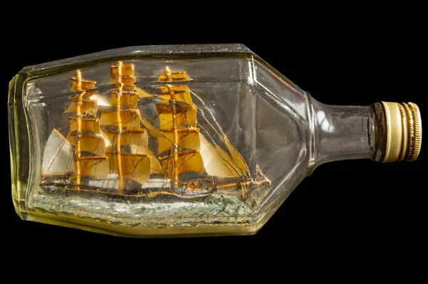 Modelo Navio Vela Cutty Sark Tea Clipper Garrafa — Fotografia de Stock