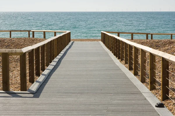 New Boardwalk Shingle Beach Brighton East Sussex Inglaterra —  Fotos de Stock