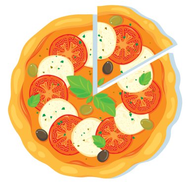 Mozzarella peyniri, pizza