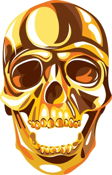 Crâne doré — Image vectorielle