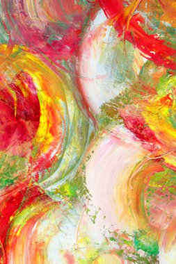 Tablo üzerinde soyut resim