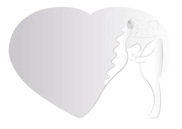 Bride and groom cartoon — Stock Photo, Image