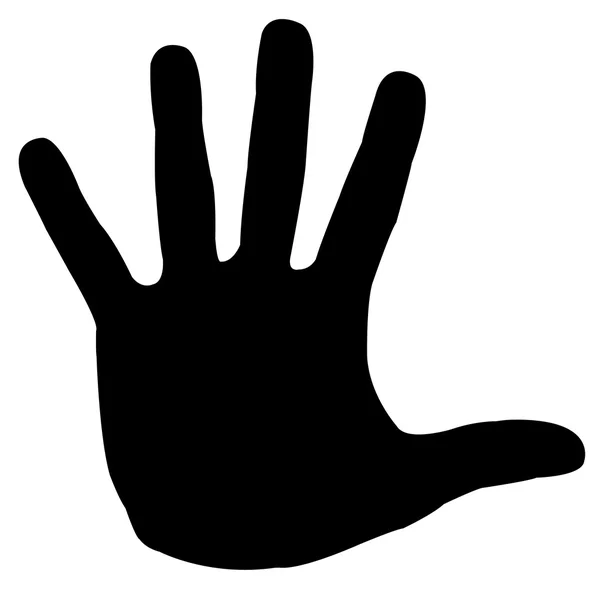 Hand palm silhouette — Stock Photo, Image
