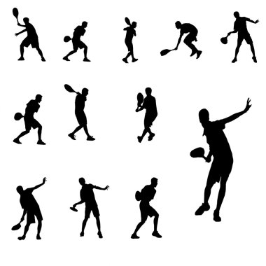tenis oyuncusu siluet