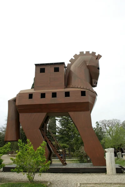 Trojská dřevěný kůň — Stock fotografie