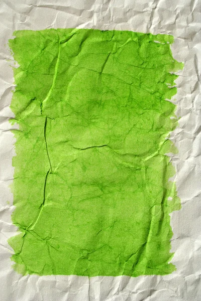 Colore verde incorniciato dipinto carta schiacciata come sfondo . — Foto Stock