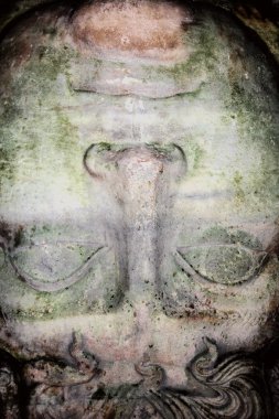 Medusa heykeli. Sarnıç Bazilikası (Yerebatan Sarnıcı) Istanbul-Tu rkiye çekilmiş fotoğrafı